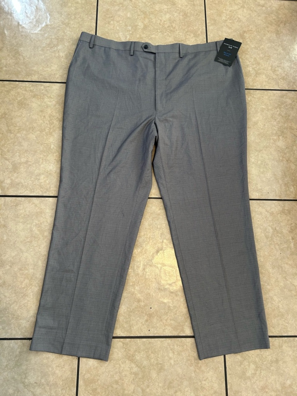 Shaquille O'Neal XLG Big & Tall Stretch Gray Pants 50wx32L (B2)